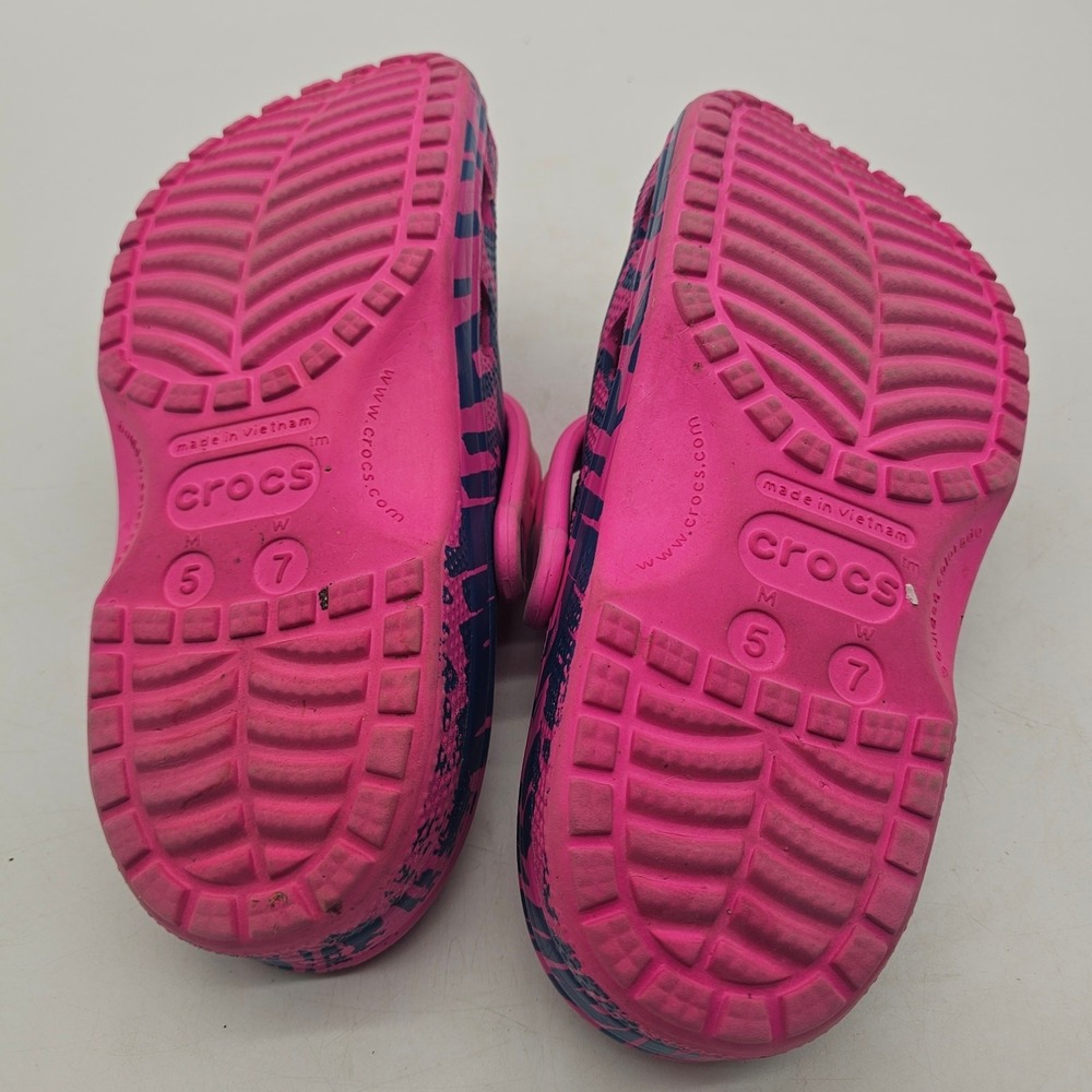 Crocs size 7 Alpargatas pink and teal croc EUC  Rare possibly international - Picture 5 of 5